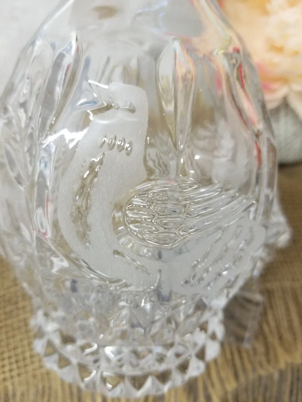 Vintage D' Adriana Las Aves Crystal Decanter